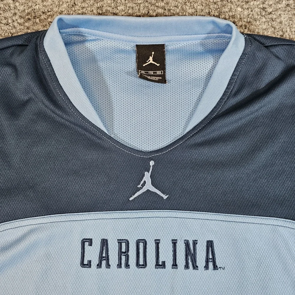 North Carolina Tar Heels Jordan Nike Practice Jersey Athletic Blue Shirt Men 2XL